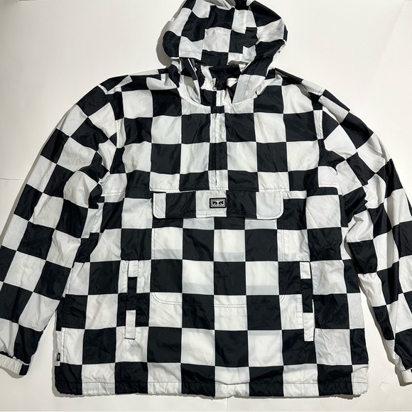 Obey “Eyes” Pullover Anorak Checkered Hooded Jacket / Windbreaker - Picture 1 of 8